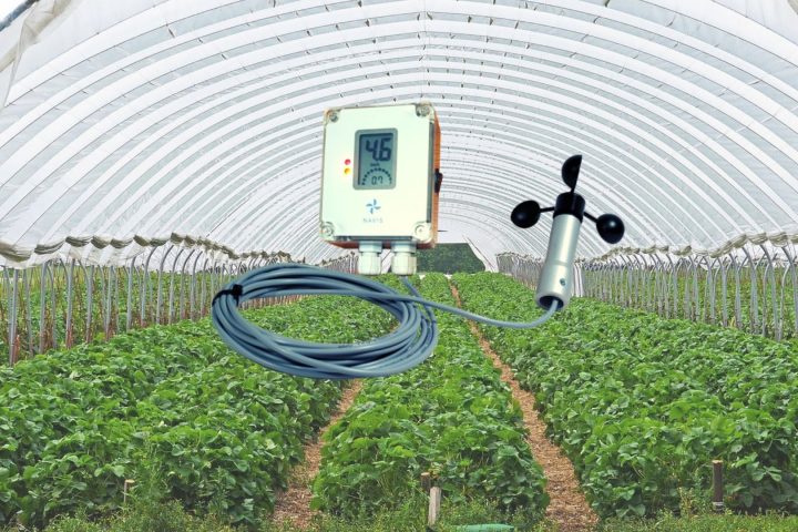 Anemómetro para puertas de invernadero